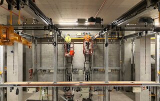 mechanical electrical trades installing mechanical parking system