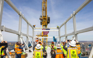 barton malow topping off at hudson's detroit