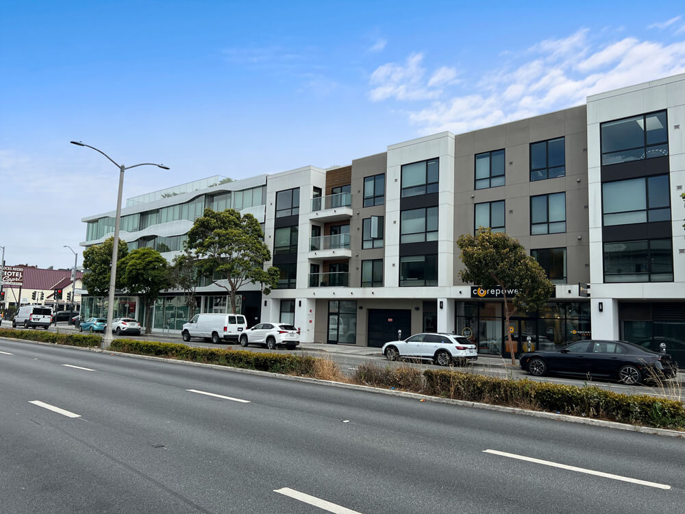 residential and office development with mechanical parking garage